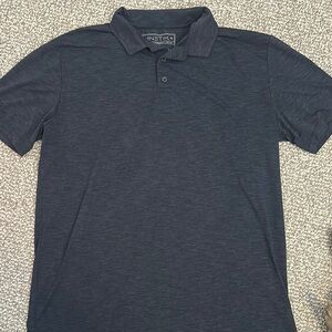 Anetik Men's Low Pro Tech Polo Shirt Heathered Navy UPF 30+ XL